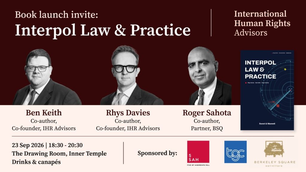 INTERPOL Law and Practice Launched at the Inner Temple